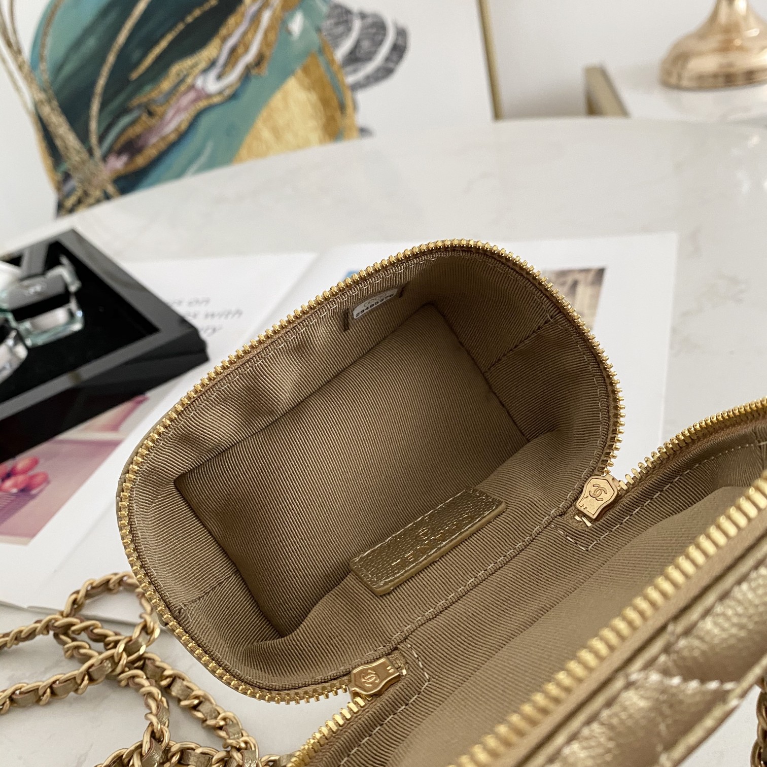 Ch@nel Vanity Bag-11.5x12x7CM