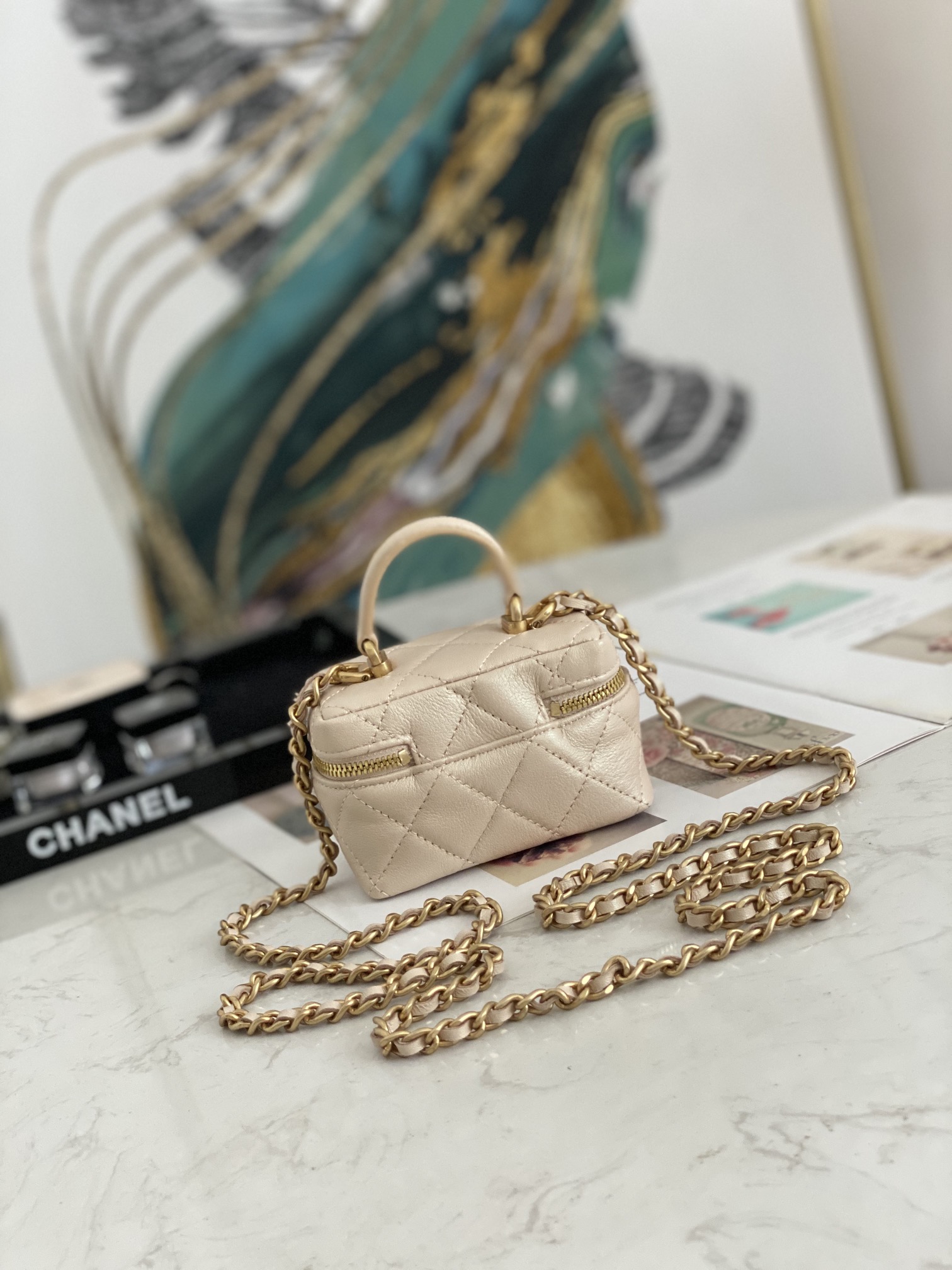 Ch@nel Vanity Bag-11.5x12x7CM