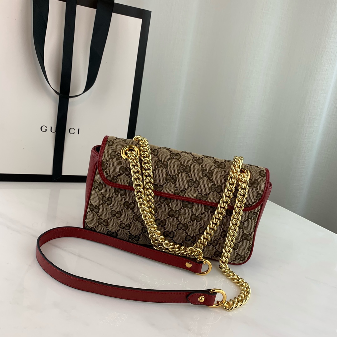 G*u*i marmont bag-14*23*6cm