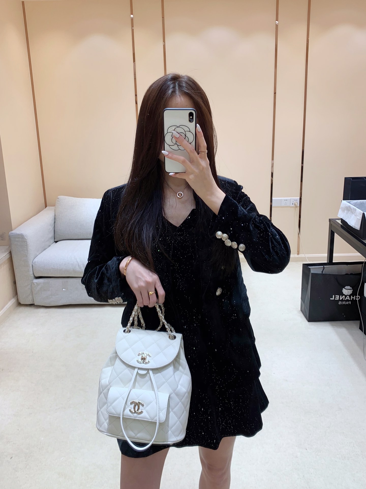 Ch@nel Backpack -22.5x24x12CM