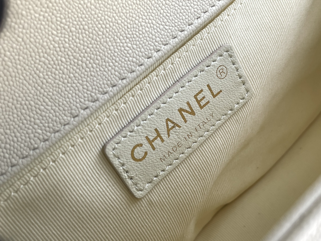 Ch@nel Boy Bag-Caviar-25CM