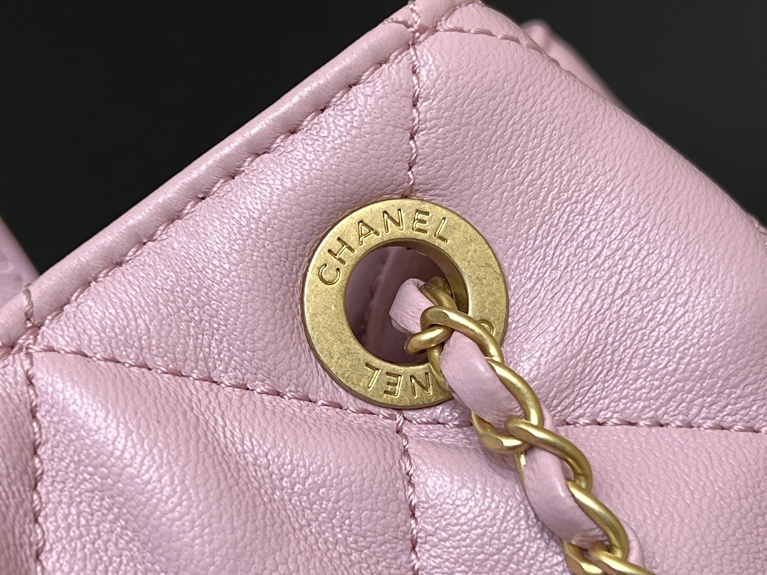 Ch@nel Drawstring Bucket Backpack -16.5*20*11.5CM