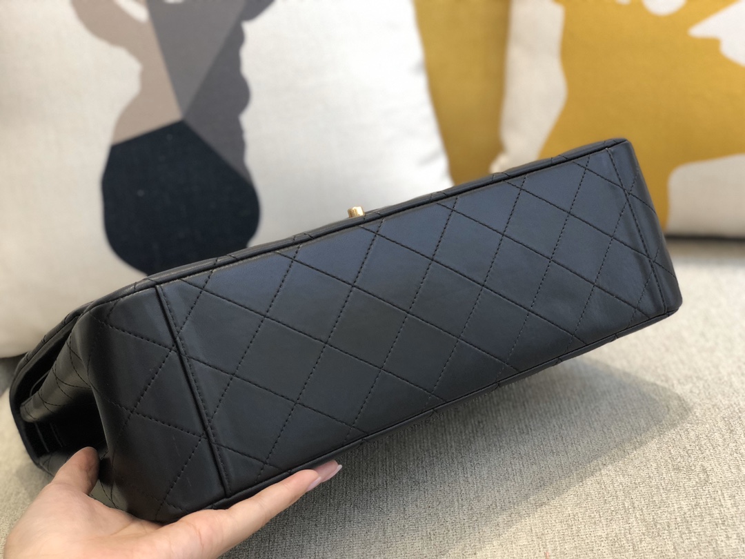 Ch@nel Flap Bag-Lambskin Leather-Maxi-33CM