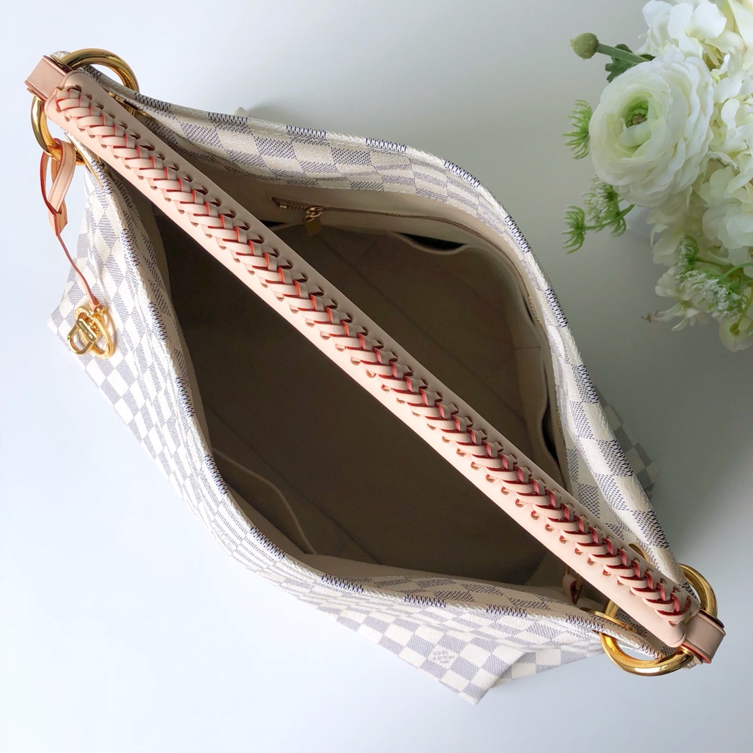 l**is V*t*n artsy damier azur bag-46*32*24cm