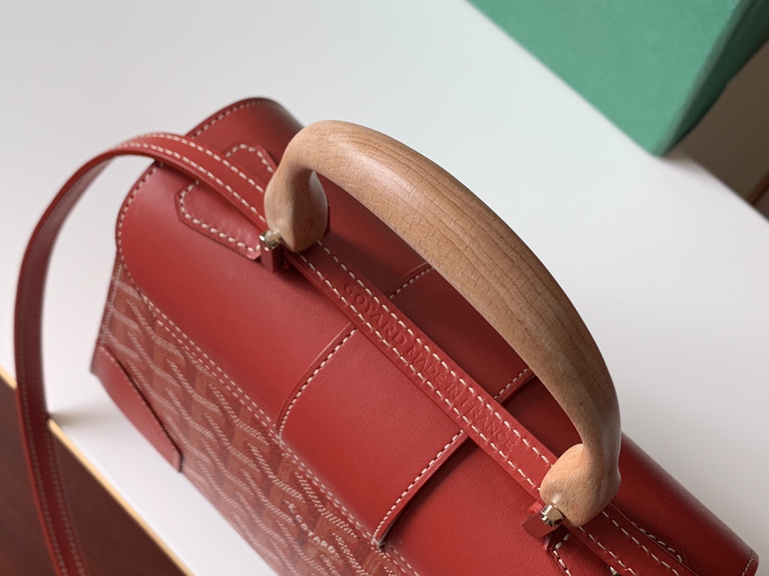 Go*ard coated canvas and leather saigon top handle bag-21cm