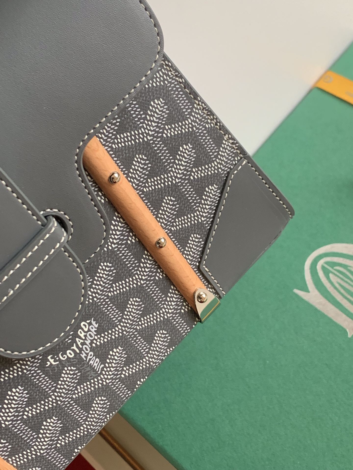 Go*ard coated canvas and leather saigon top handle bag-21cm