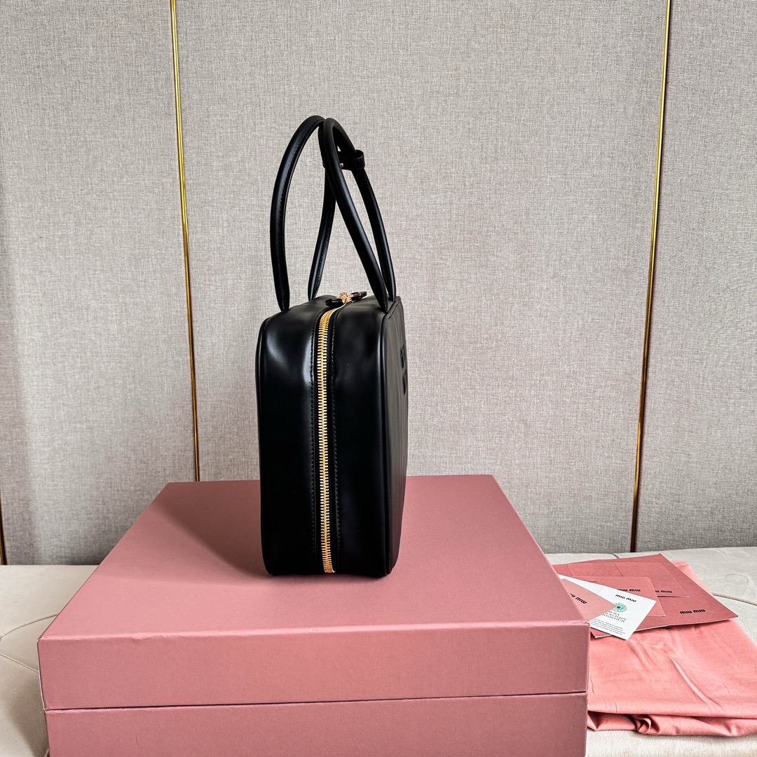 MiuMiu Leather Top Handbag-34X23X12CM