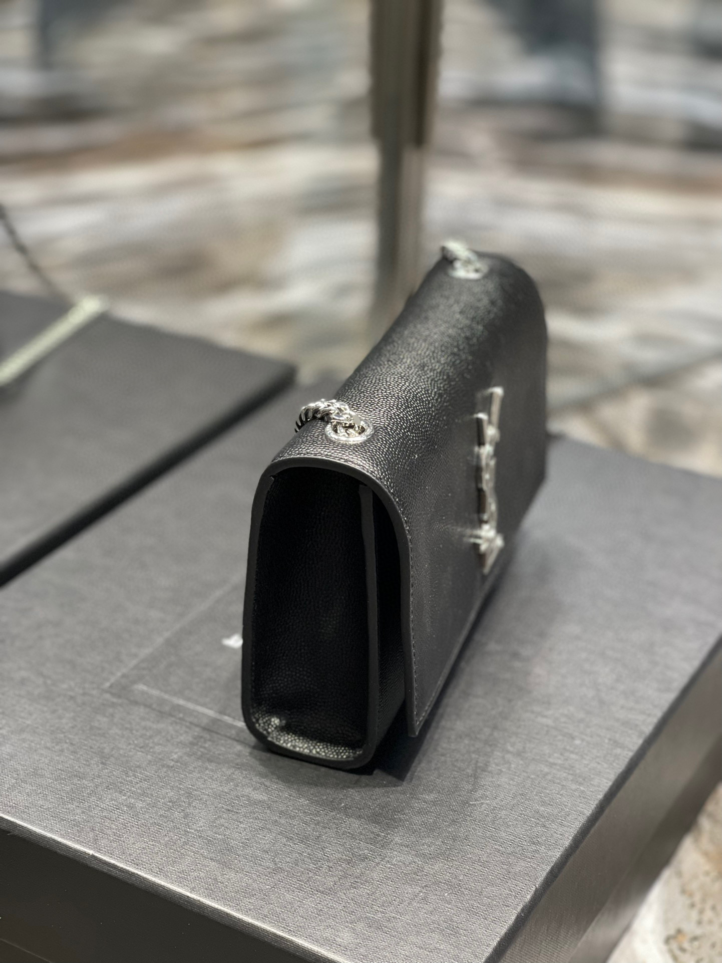 YSL Kate In Grain De Pouder Embossed Leather-20x13.5x5.5CM