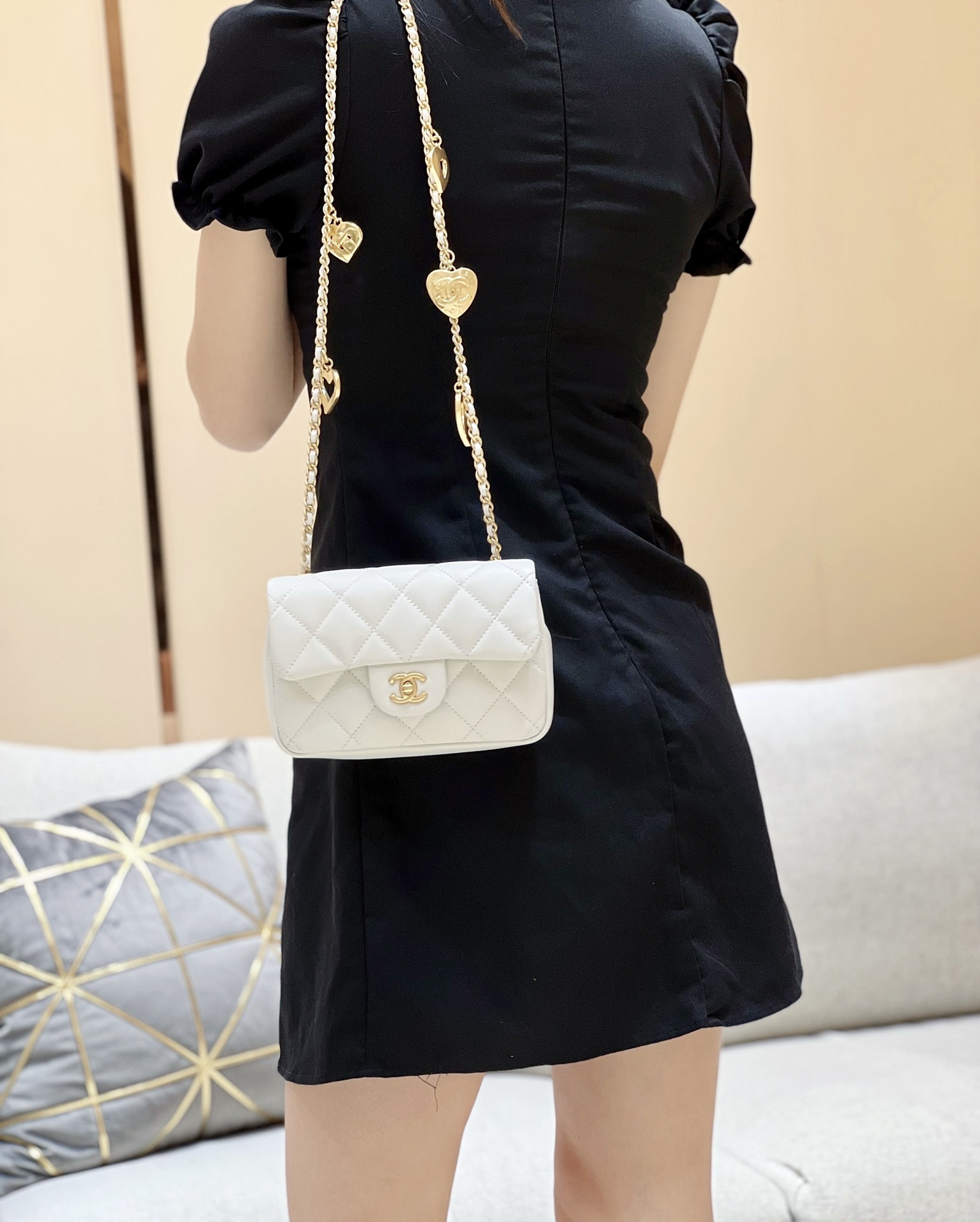 Ch@nel Flap Bag-12*19*7CM