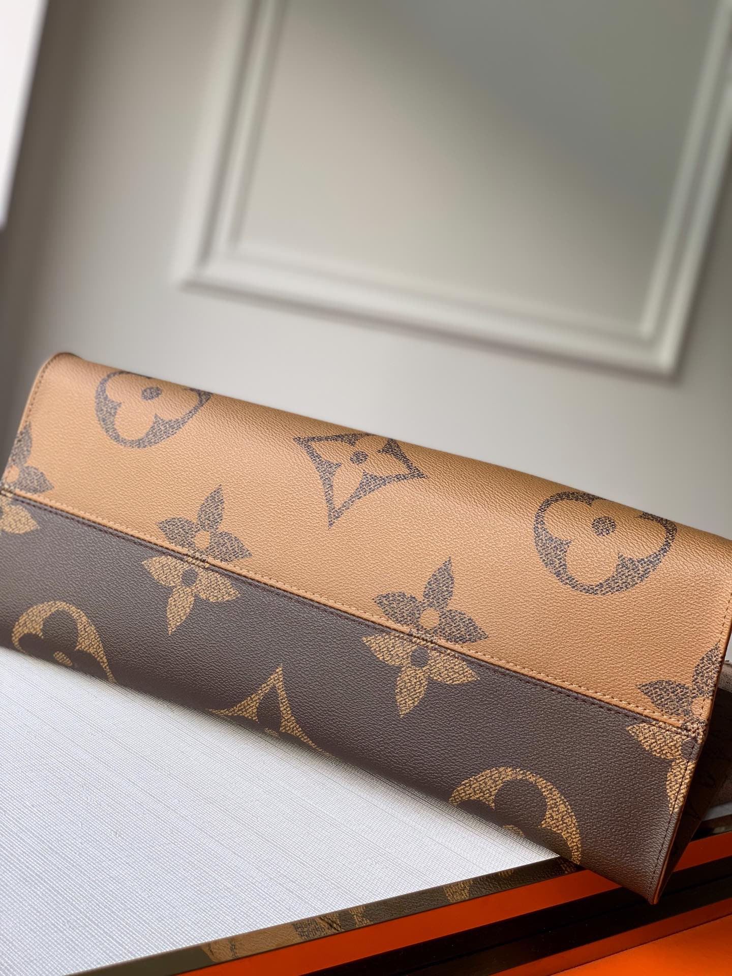 l**is V*t*n onthego handbag-41*34*19cm(brown strap)