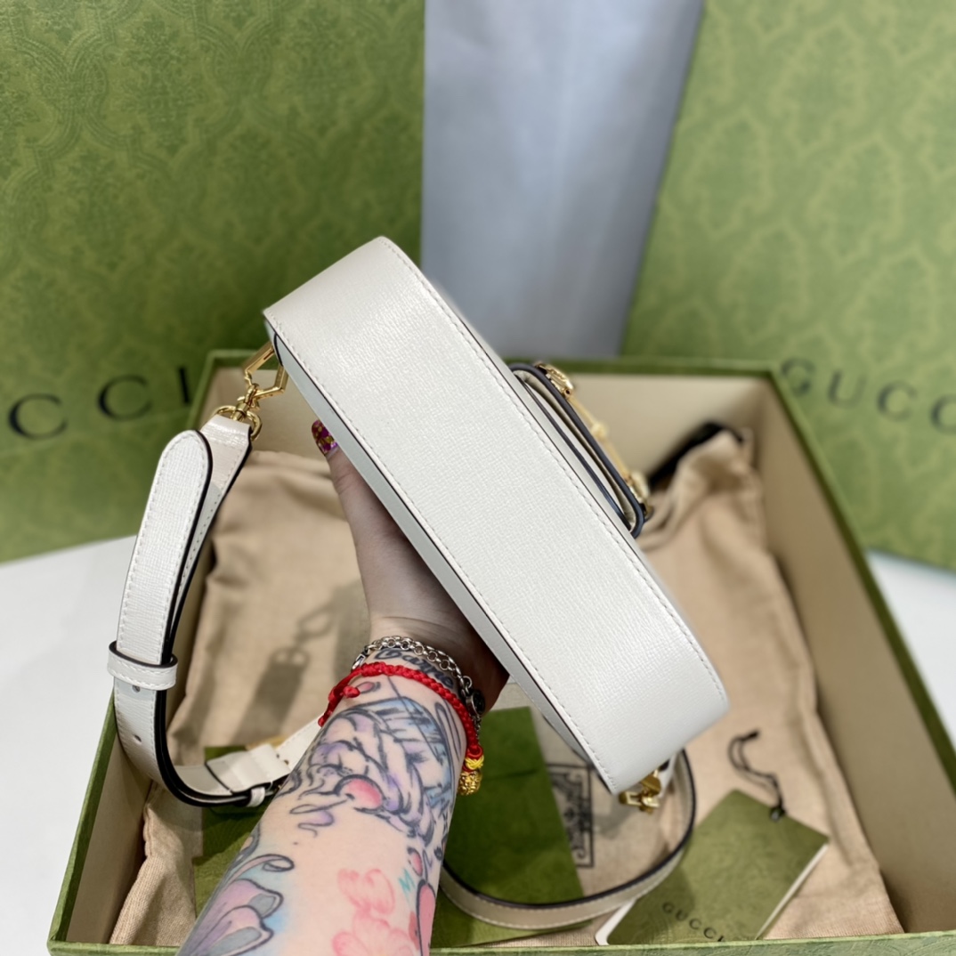 G*u*i 1955 horsebit shoulder bag-20.6*14.4*5.1cm