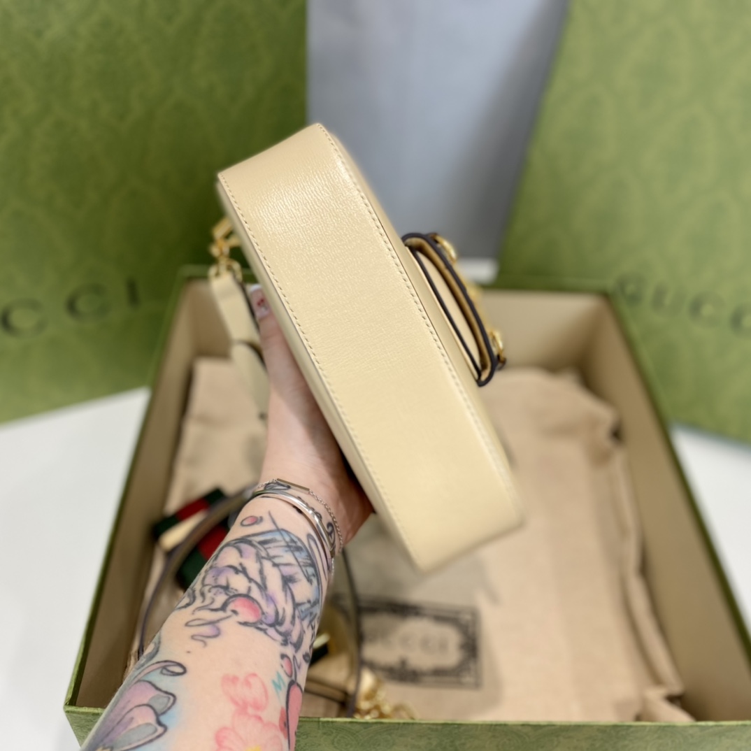 G*u*i 1955 horsebit shoulder bag-20.6*14.4*5.1cm