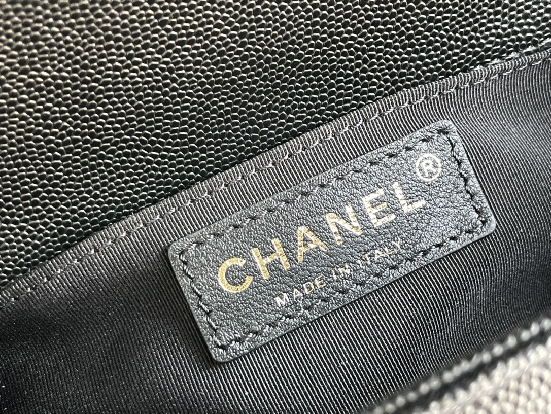 Ch@nel Boy Bag-Caviar-20CM