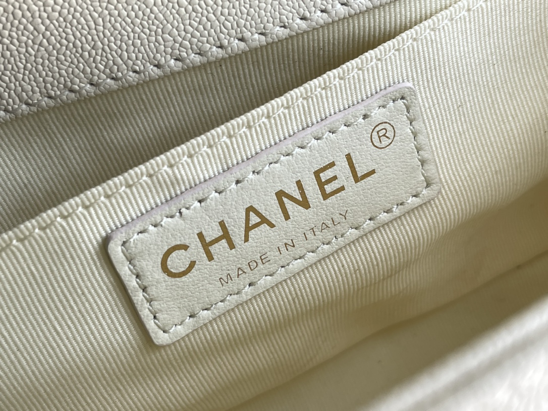 Ch@nel Boy Bag-Caviar-20CM