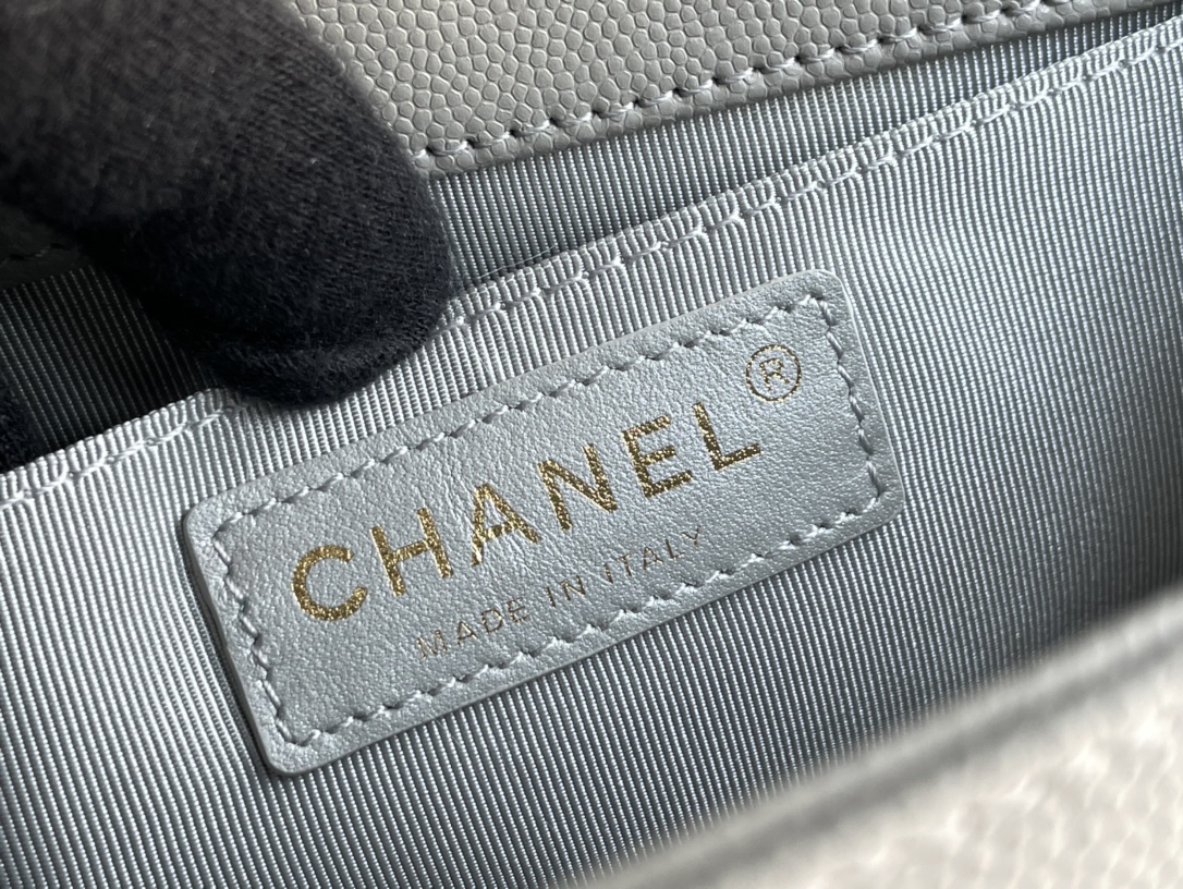 Ch@nel Boy Bag-Caviar-20CM