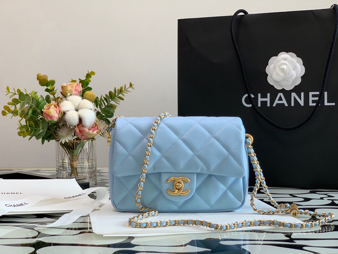 Ch@nel Flap Bag-13*19*6CM