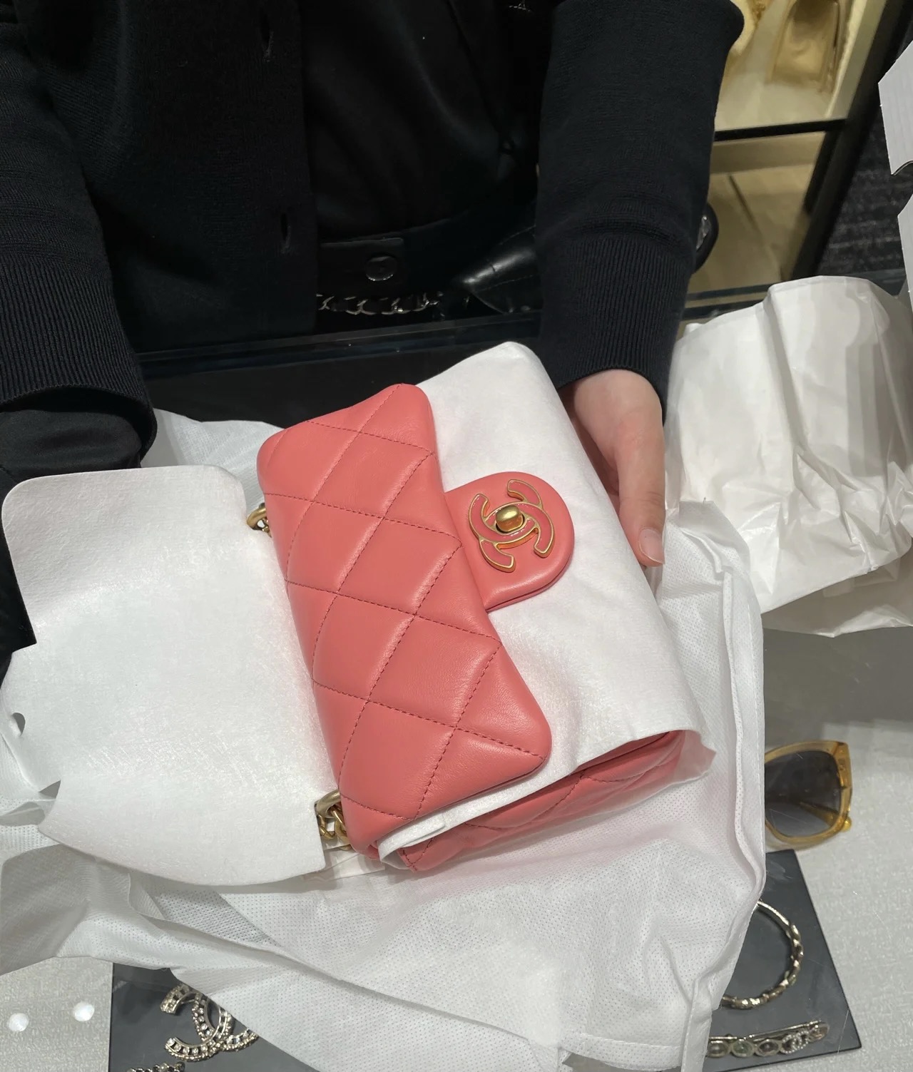 Ch@nel Flap Bag-18×12×5CM