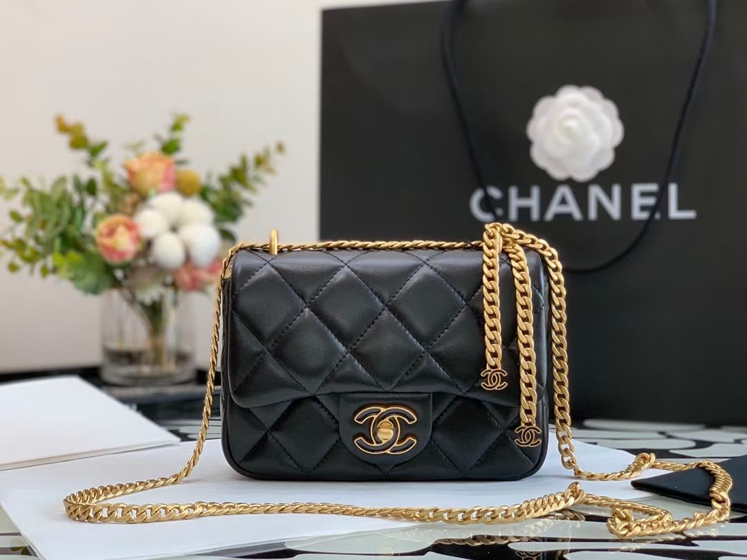 Ch@nel Flap Bag-18×12×5CM