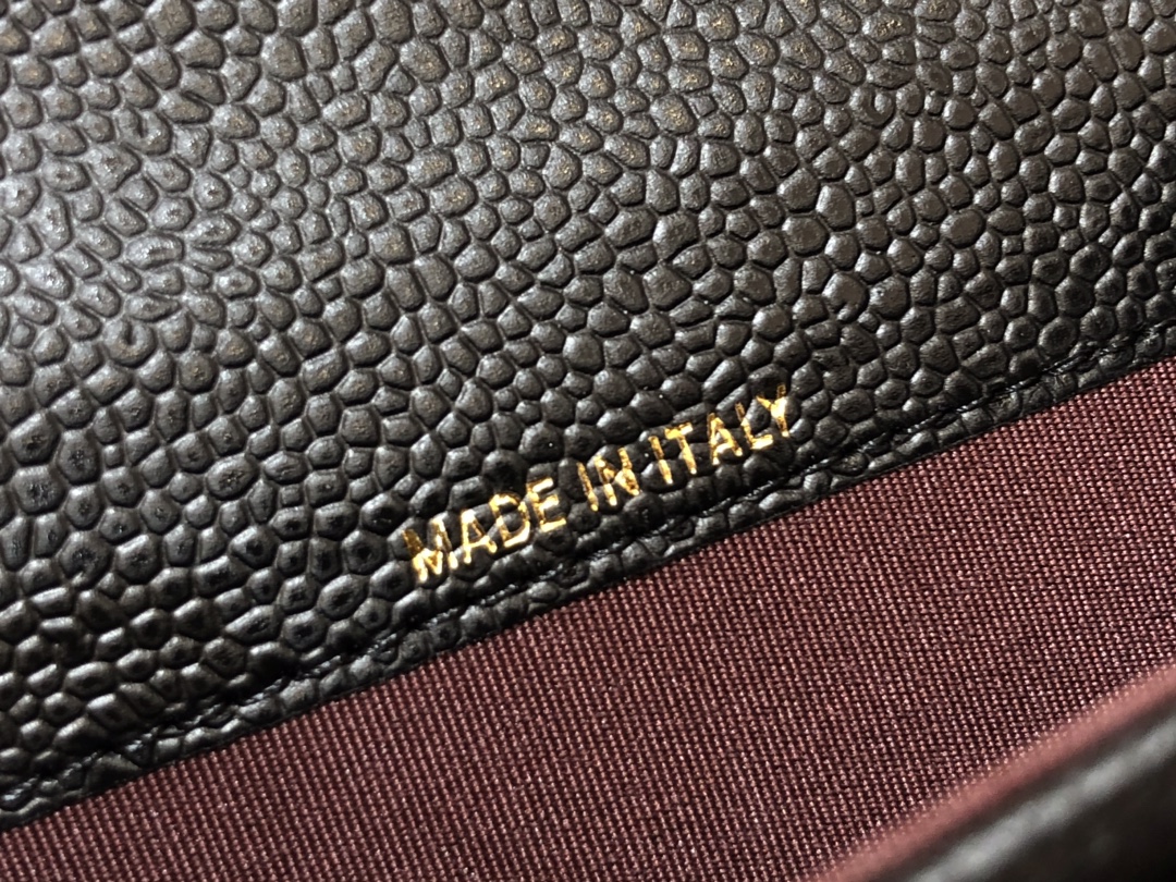 Ch@nel Wallet-Gold Harware-Caviar-11*10CM