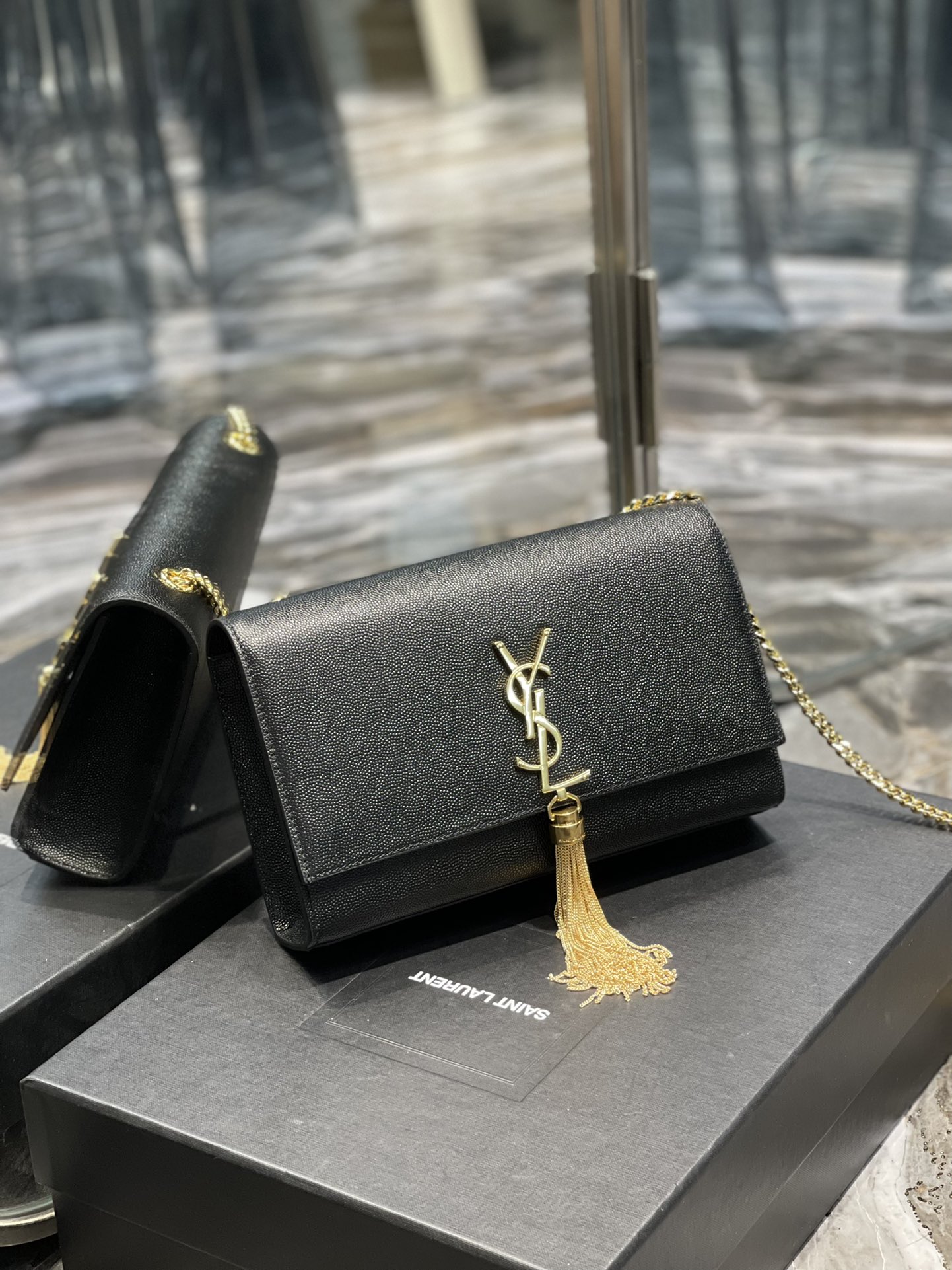 YSL Medium Kate Bags-Caviar-24*14.5*5.5CM
