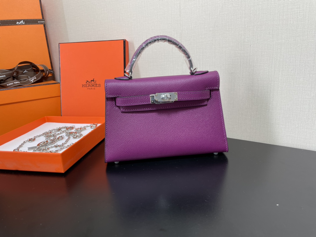 H**mes kelly-gold&silver hardware-19cm