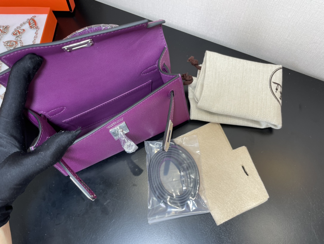 H**mes kelly-gold&silver hardware-19cm