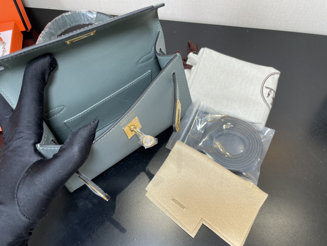 H**mes kelly-gold&silver hardware-19cm