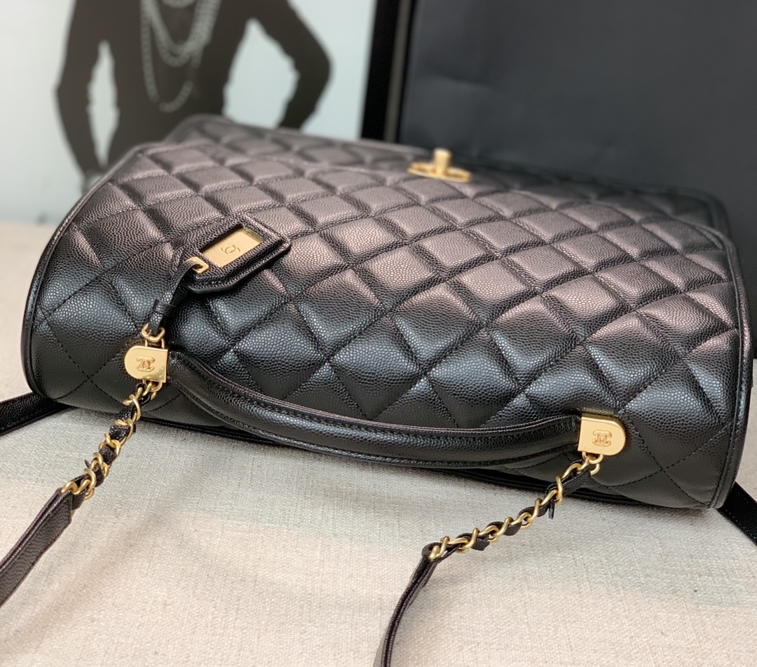 Ch@nel Caviar Leather Briefcaseg-31.5*31*9CM