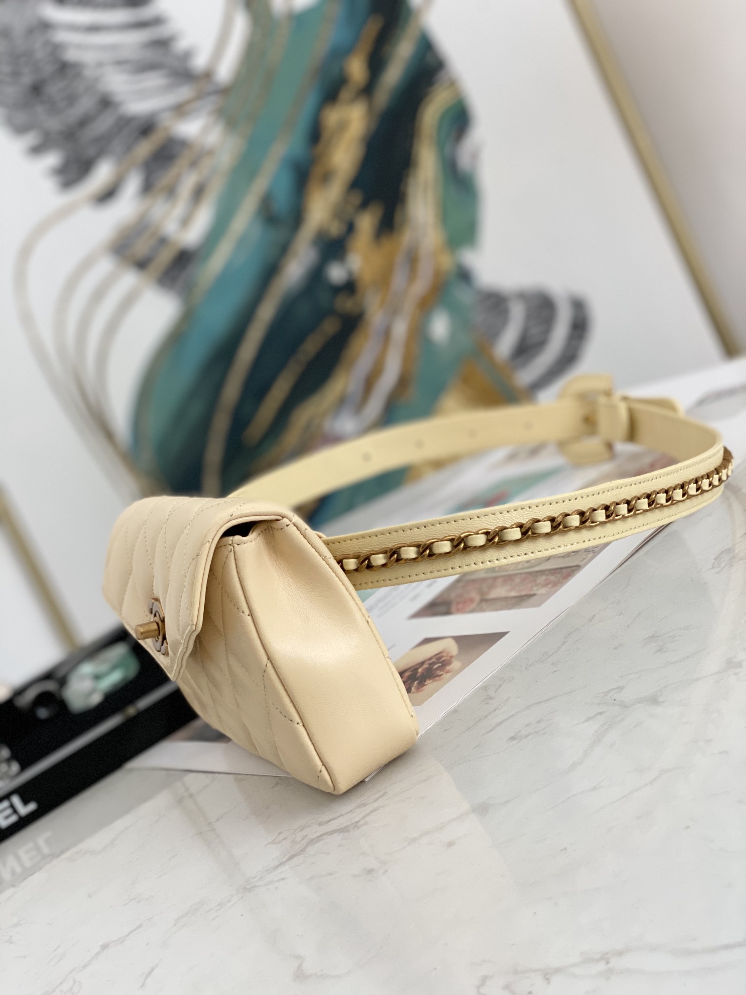 Ch@nel Waist Bag-18*3.5*12CM