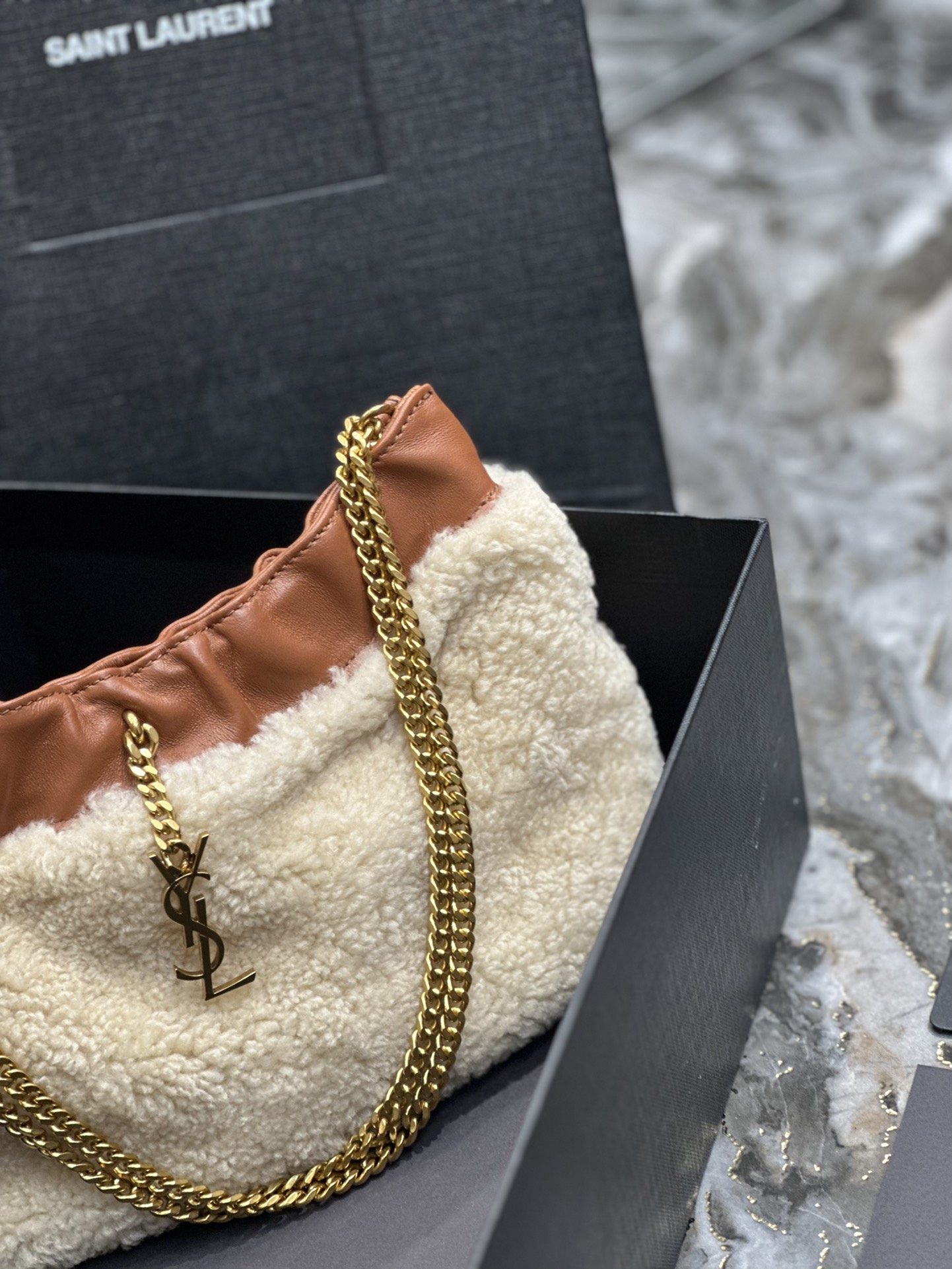 YSL Mini Leather Shoulder Bbag-24x14x4CM