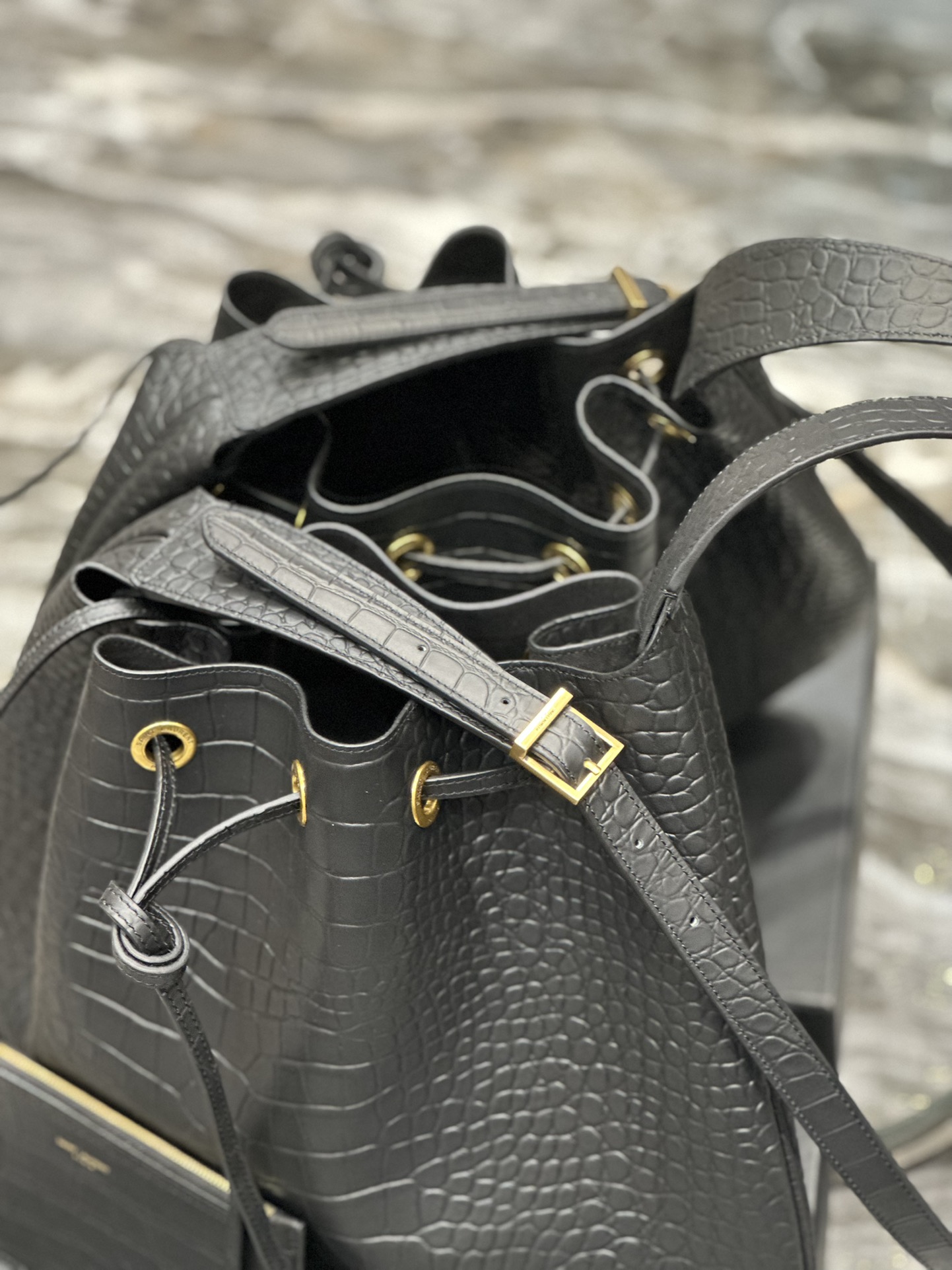 YSL Flat Hobo Bag-44×33×2.5CM