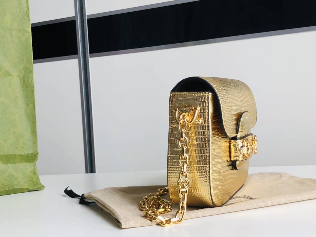 G*u*i 1955 horsebit shoulder bag-20.6*14.4*5.1cm