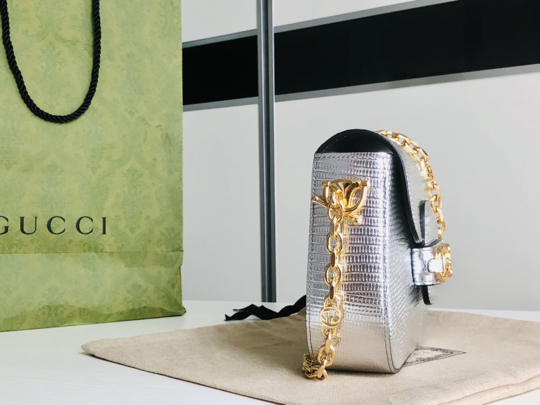 G*u*i 1955 horsebit shoulder bag-20.6*14.4*5.1cm