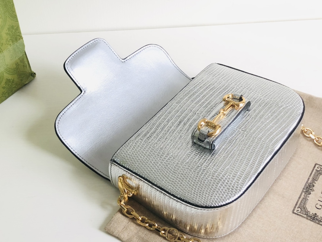 G*u*i 1955 horsebit shoulder bag-20.6*14.4*5.1cm