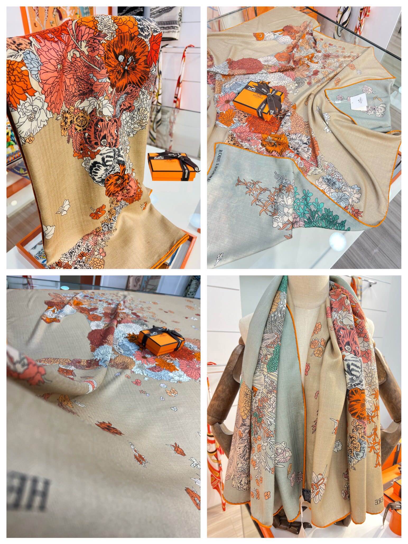 H**mes shawls-140*140cm
