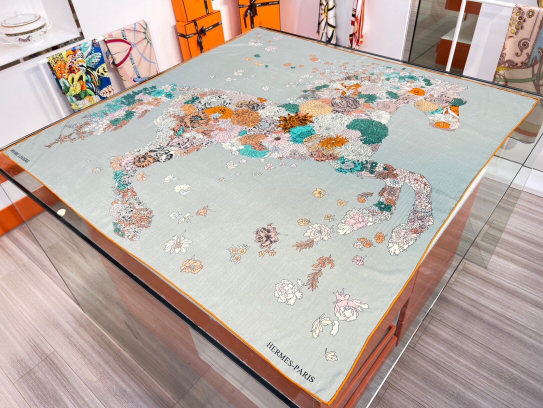 H**mes shawls-140*140cm