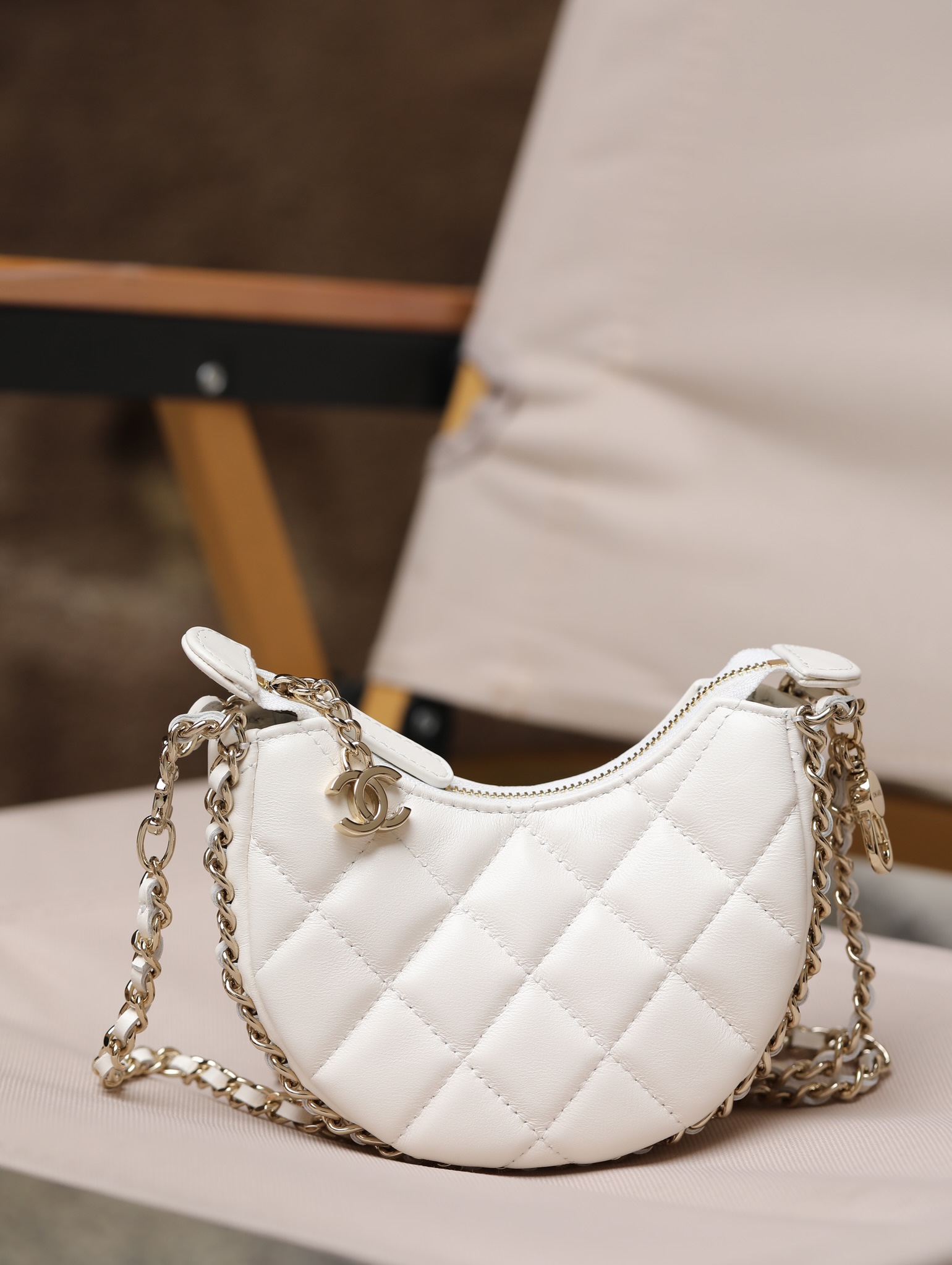 Ch@nel 23SS Moon Bag-16*10/22*14CM