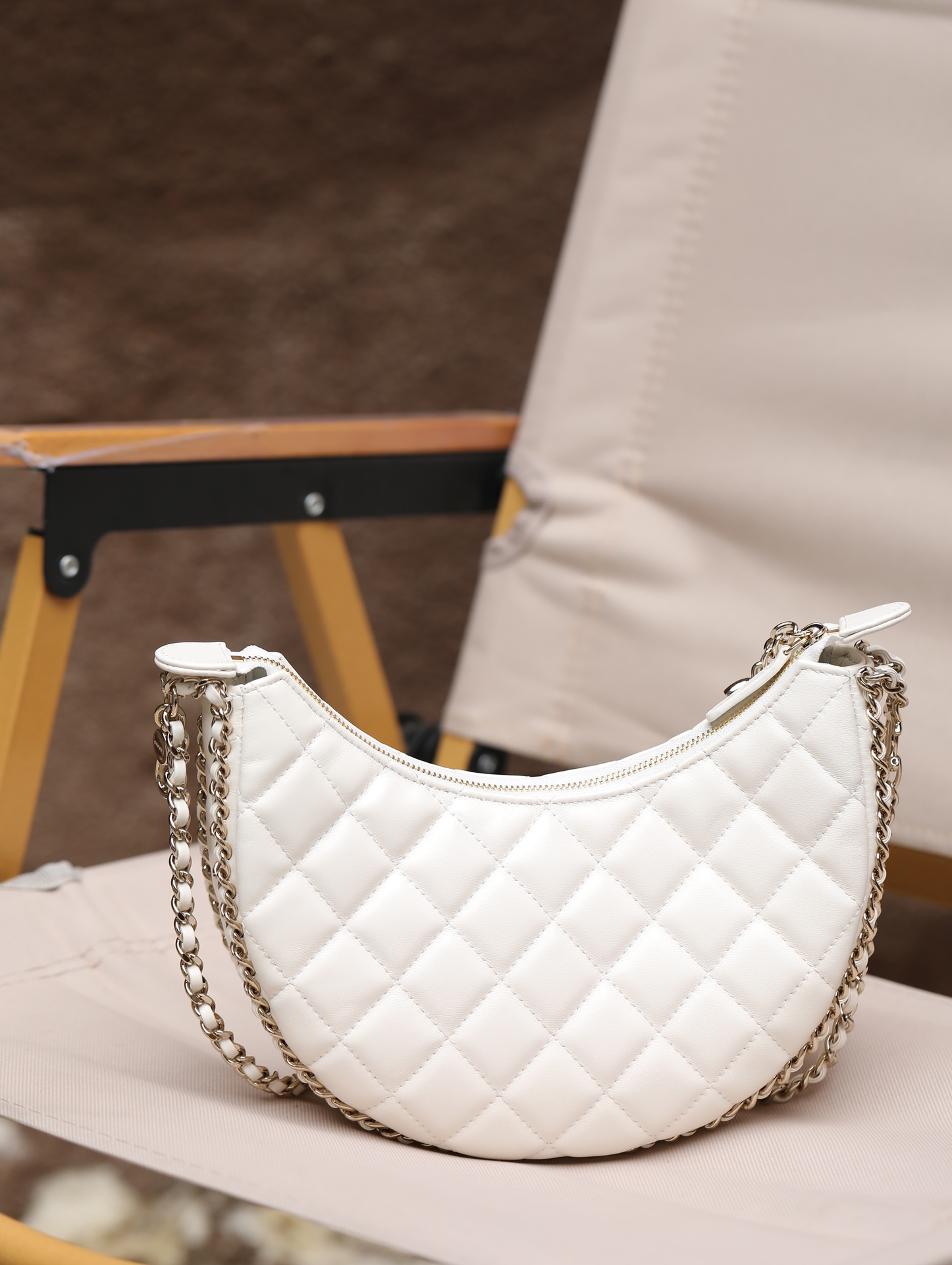 Ch@nel 23SS Moon Bag-16*10/22*14CM