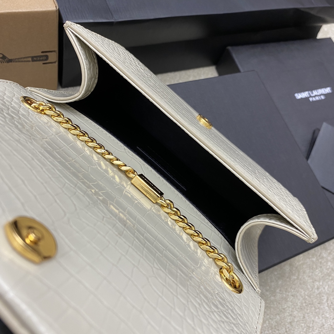 YSL Kate With Tassle In Crocodile-20x13.5x5.5cCM