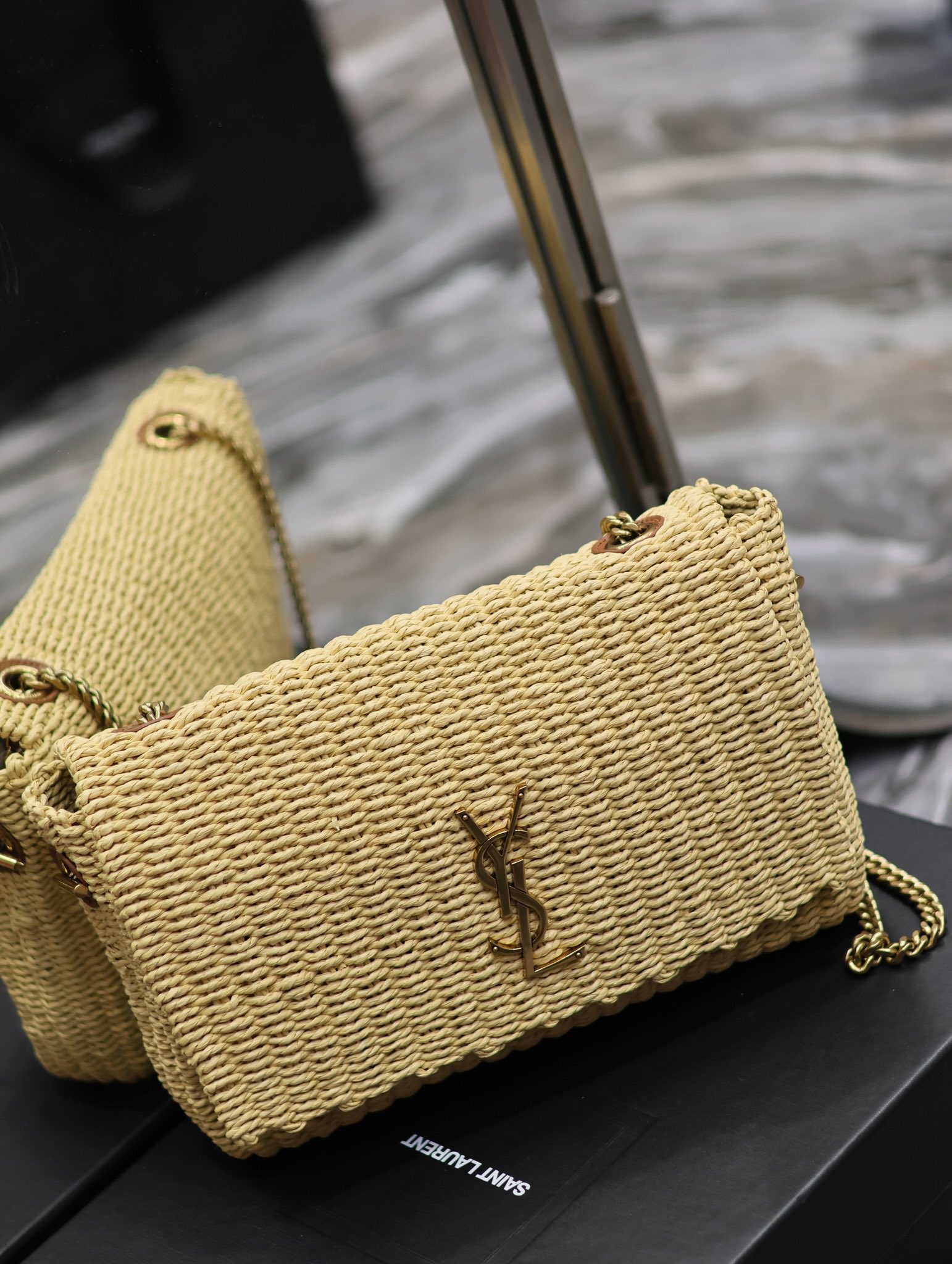 YSL Kate With Raffia-28.5×20×6CM