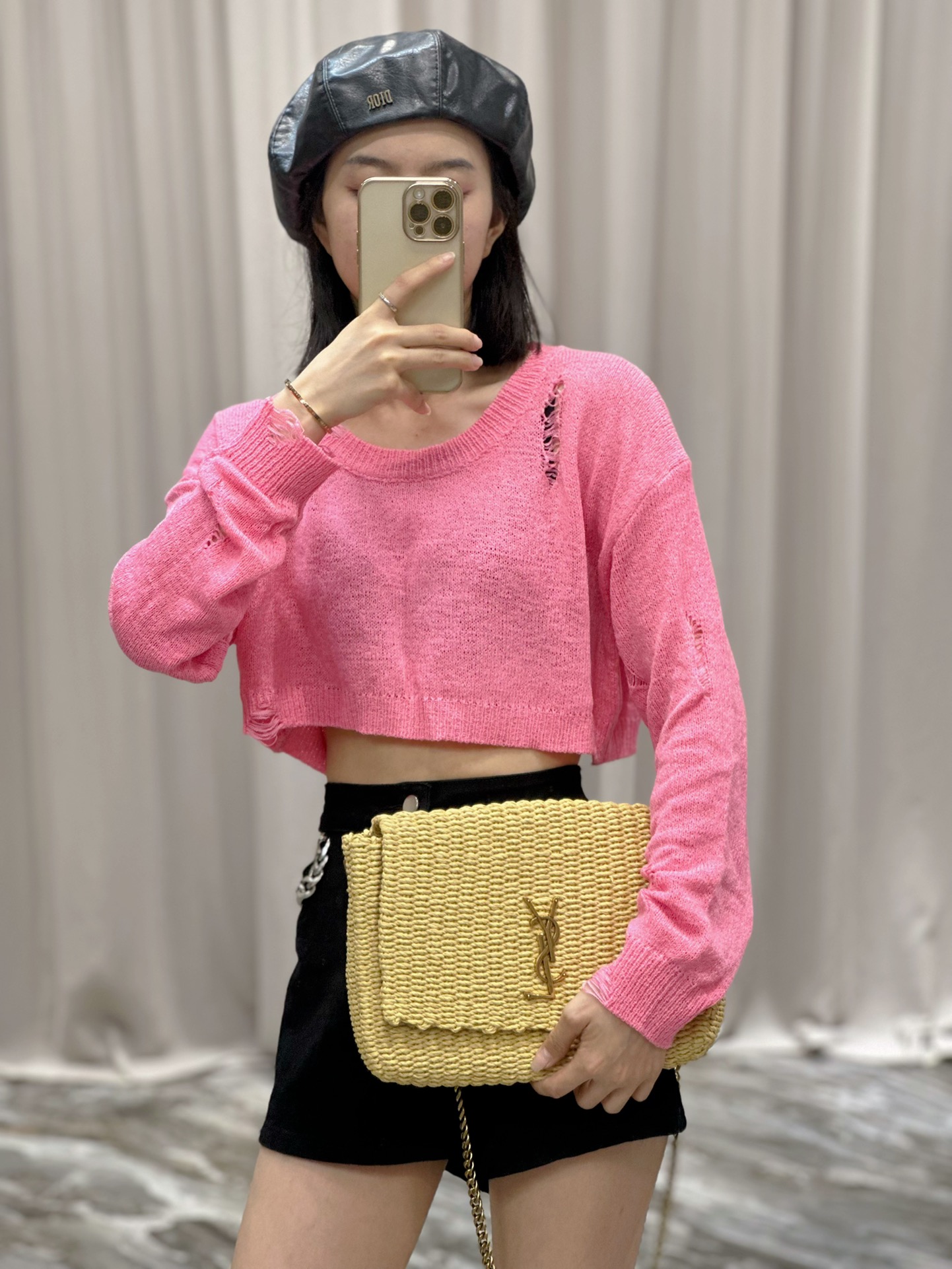 YSL Kate With Raffia-28.5×20×6CM