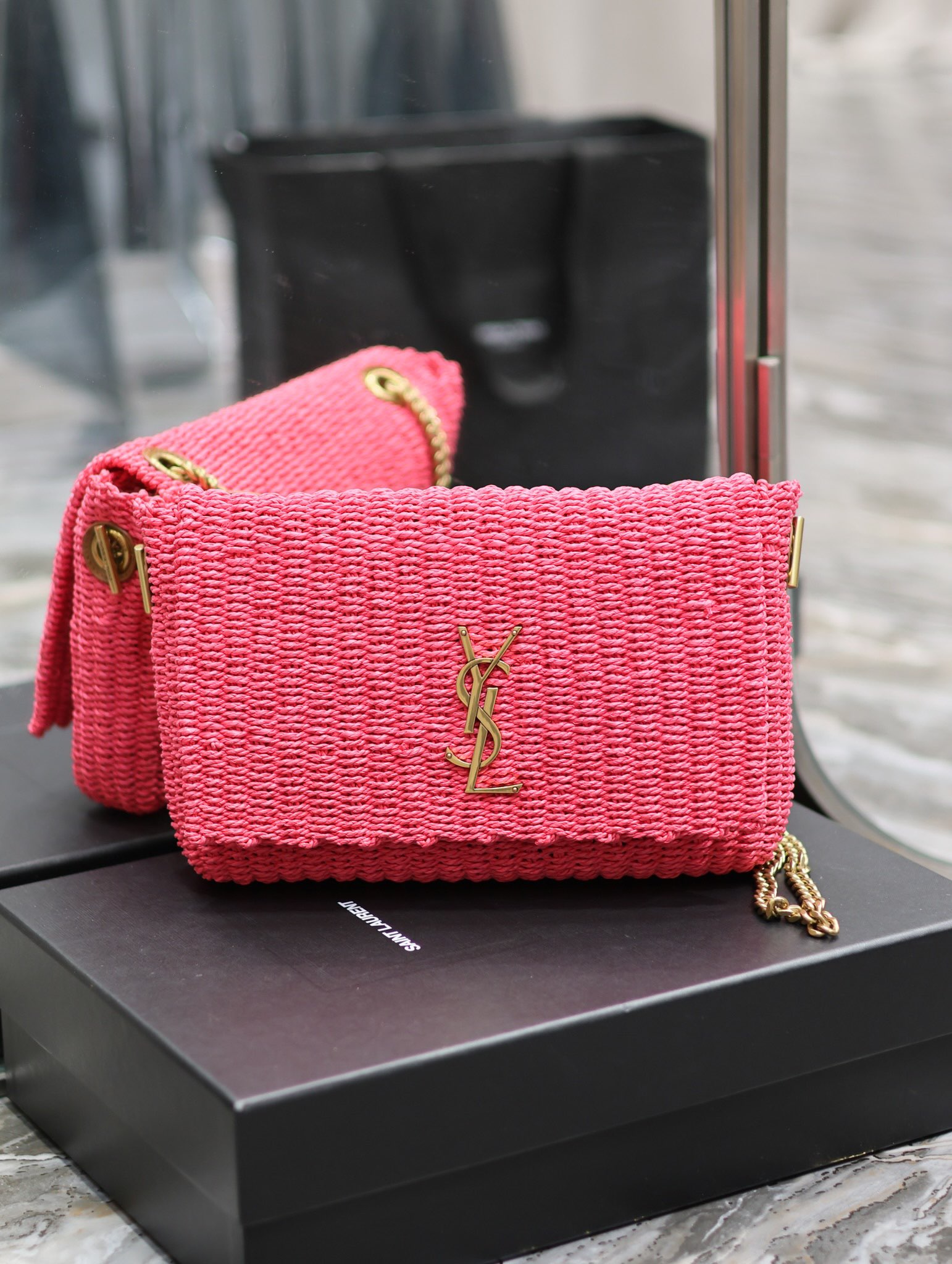 YSL Kate With Raffia-28.5×20×6CM