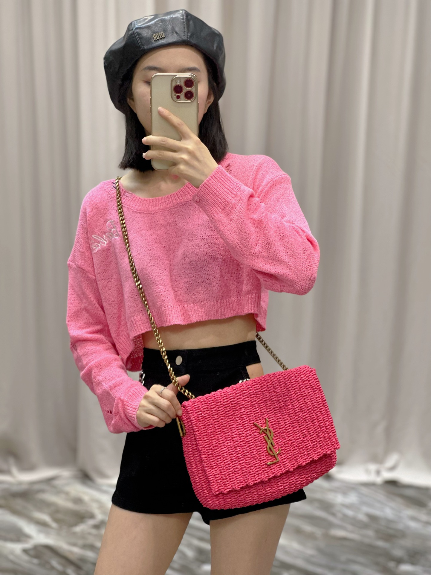 YSL Kate With Raffia-28.5×20×6CM