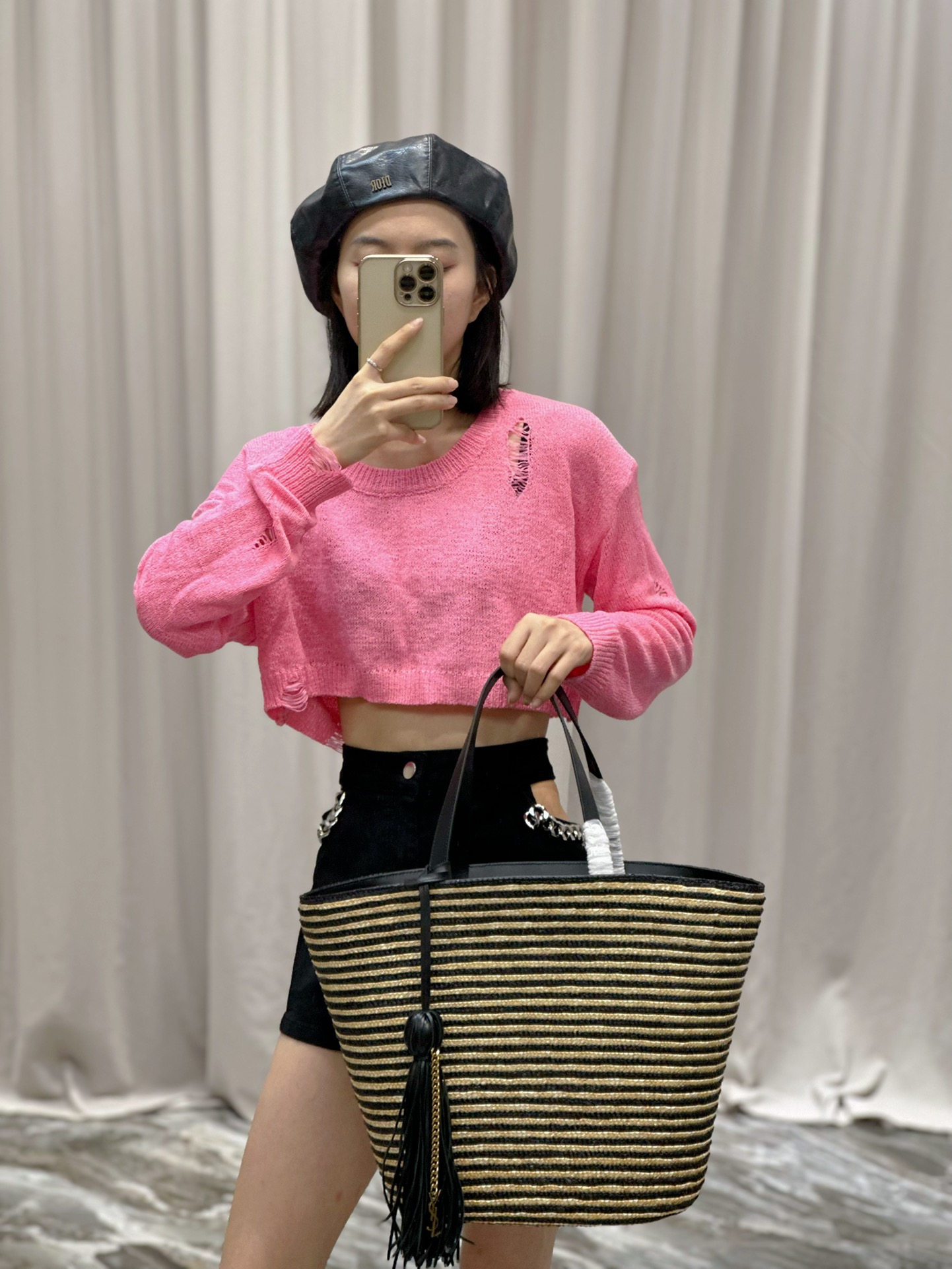 YSL Raffia Rattan Bag-30×28×15CM