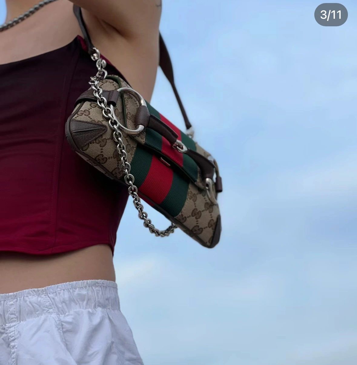 G*u*i horsebit chain 2023-27x11x5cm