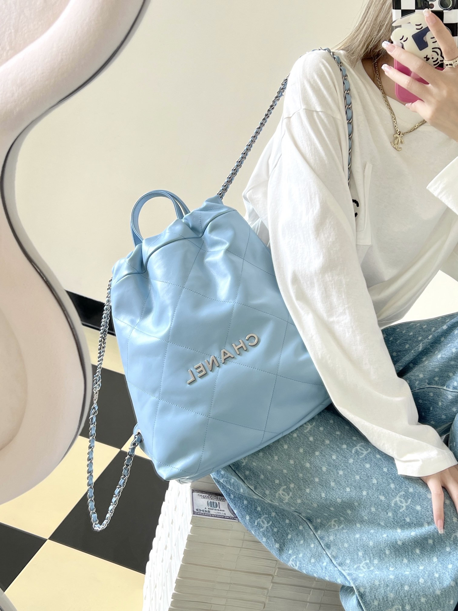 Ch@nel Backpack-29*34*10.5CM