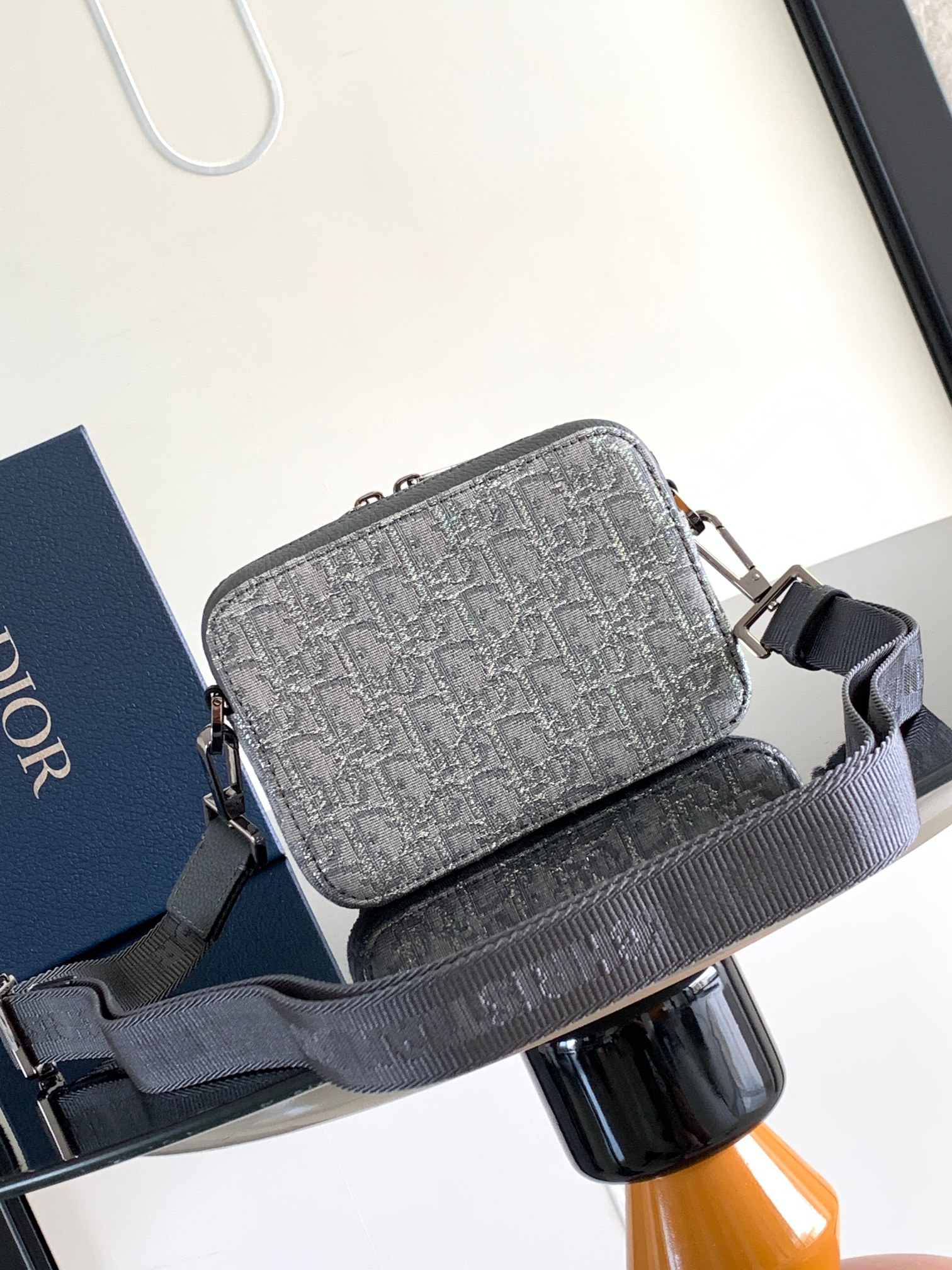 D*or oblique handlebag-17 x 12.5 x 55cm