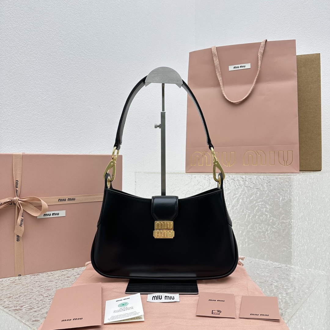 MiuMiu City calf hobo Bag-28*15*4CM