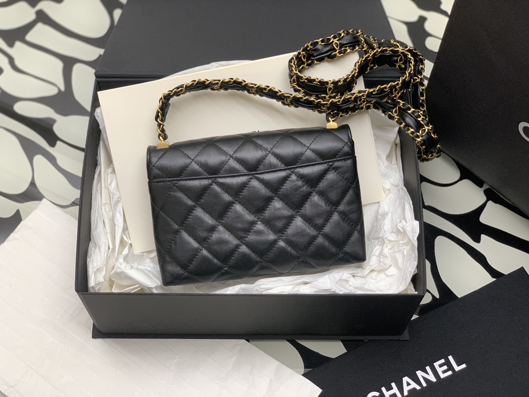 Ch@nel Vintage Accordion Bag-13*18*6CM