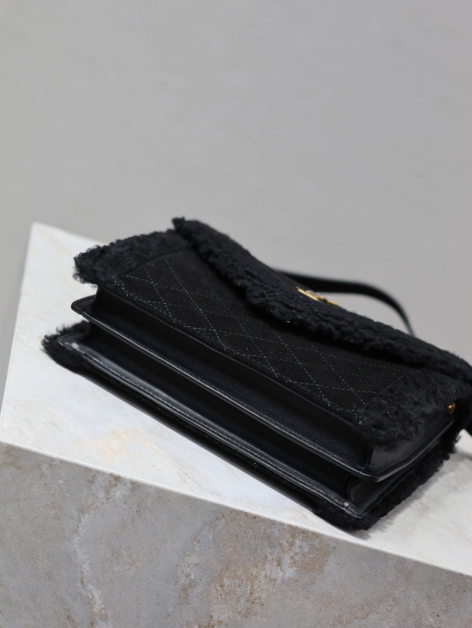 YSL Quilted Grain Envelope Bag-20×14.5x5CM